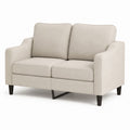 Divano 2 posti beige in poliestere rettangolare 140 x 82 x 85 cm