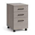 Cassettiera da ufficio con ruote grigio rovere in pannello truciolare melaminico 40 x 50 x 60 cm